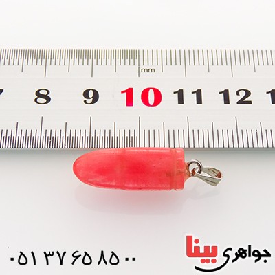 گردنبند کوارتز صورتی طرح پاندول _کد:12853