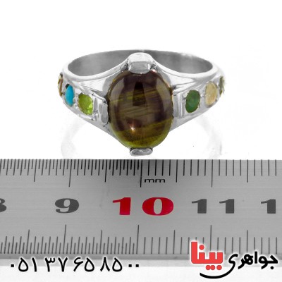 انگشتر چند جواهر با یاقوت استار _کد:12976