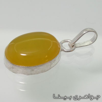 گردنبند عقیق شرف الشمس پشت نقره