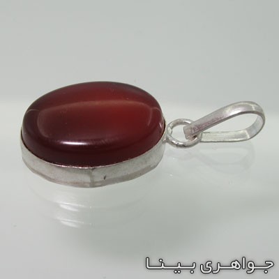 گردنبند عقیق پشت نقره