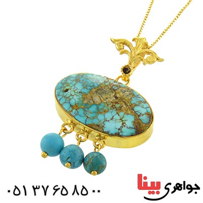 گردنبند فیروزه نیشابوری صفوی فاخر _کد:13048 گردنبند فیروزه نیشابوری صفوی فاخر _کد:13048