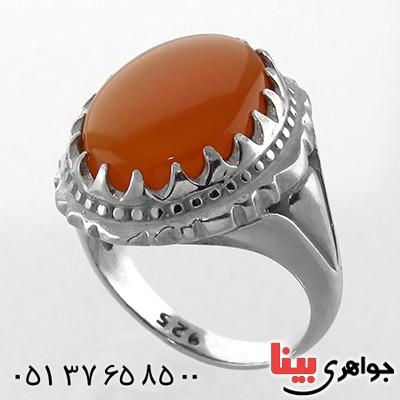 انگشتر عقیق یمنی مردانه درشت عالی