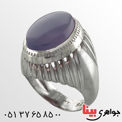 انگشتر عقیق یمنی کبود مردانه درشت مدل سالار _کد:1798