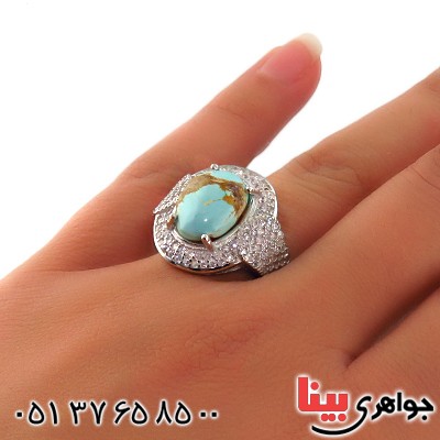 انگشتر فیروزه نیشابوری شجری رودیوم زنانه مدل دیبا _کد:13191 انگشتر فیروزه نیشابوری شجری رودیوم زنانه مدل دیبا _کد:13191