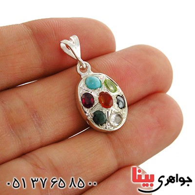 گردنبند چند جواهر عقیق یمنی با حرز امام جواد و تربت کربلا _کد:13210