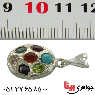 گردنبند چند جواهر عقیق یمنی با حرز امام جواد و تربت کربلا _کد:13210