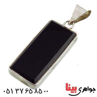 گردنبند عقیق سیاه (اونیکس) درشت همراه با حرز امام جواد