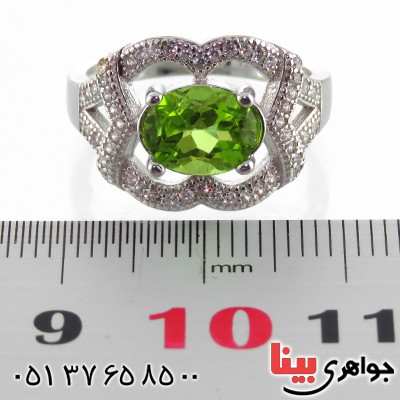 انگشتر زبرجد زنانه رودیوم مدل ارغوان _کد:13370 انگشتر زبرجد زنانه رودیوم مدل ارغوان _کد:13370