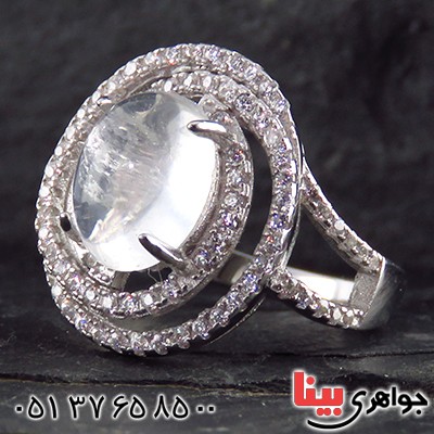 انگشتر در نجف زنانه رودیوم مدل هیوا _کد:13379