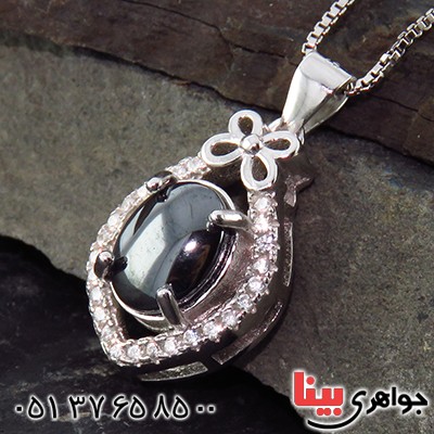 گردنبند حدید صینی زنانه رودیوم مدل رها _کد:13380 گردنبند حدید صینی زنانه رودیوم مدل رها _کد:13380