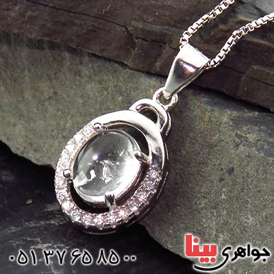 گردنبند در نجف زنانه رودیوم مدل نادیا _کد:13388 گردنبند در نجف زنانه رودیوم مدل نادیا _کد:13388