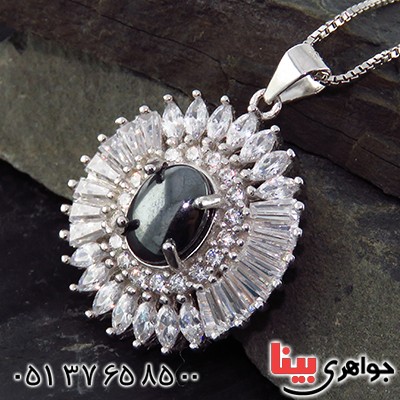 گردنبند حدید صینی زنانه درشت رودیوم مدل فرنوش _کد:13396