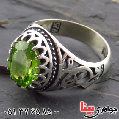 انگشتر زبرجد مردانه اسلیمی _کد:13413