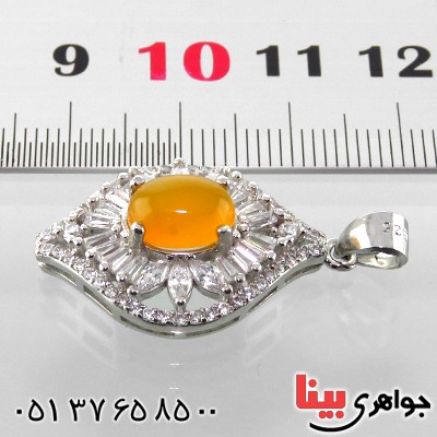 گردنبند عقیق شرف الشمس زنانه رودیوم مدل آوا _کد:13414 گردنبند عقیق شرف الشمس زنانه رودیوم مدل آوا _کد:13414
