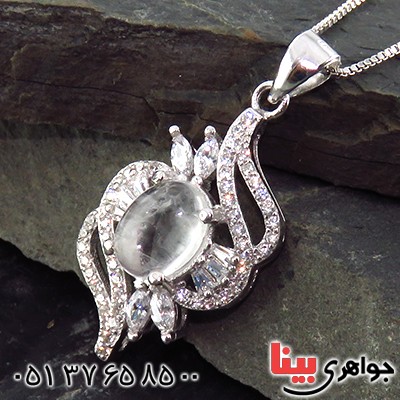 گردنبند در نجف زنانه رودیوم مدل دلارا _کد:13452 گردنبند در نجف زنانه رودیوم مدل دلارا _کد:13452