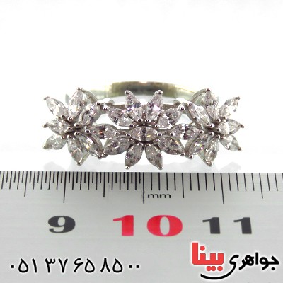 انگشتر نقره زنانه رودیوم مدل سمن _کد:13481 انگشتر نقره زنانه رودیوم مدل سمن _کد:13481