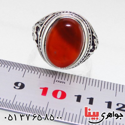 انگشتر عقیق یمنی مردانه خاص یا امام رضا _کد:13485