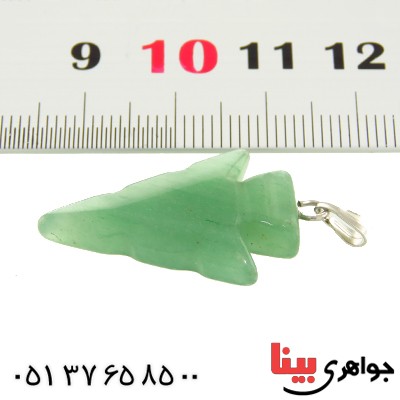 گردنبند یشم طرح کاج _کد:13491 گردنبند یشم طرح کاج _کد:13491
