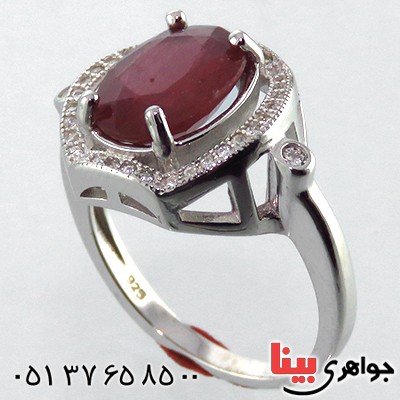 انگشتر یاقوت سرخ زلال زنانه رودیوم مدل رها _کد:13495 انگشتر یاقوت سرخ زلال زنانه رودیوم مدل رها _کد:13495