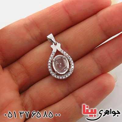 گردنبند در نجف زنانه رودیوم مدل تارا _کد:13543 گردنبند در نجف زنانه رودیوم مدل تارا _کد:13543