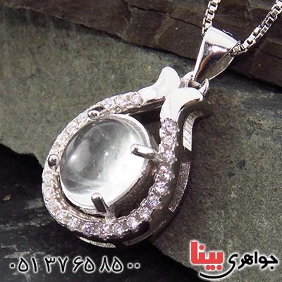 گردنبند در نجف زنانه رودیوم مدل تارا _کد:13543 گردنبند در نجف زنانه رودیوم مدل تارا _کد:13543