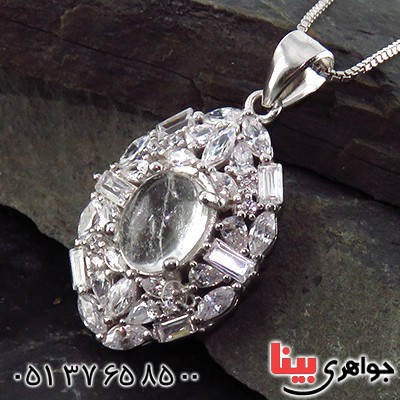 گردنبند در نجف زنانه رودیوم مدل دلارا _کد:13560 گردنبند در نجف زنانه رودیوم مدل دلارا _کد:13560