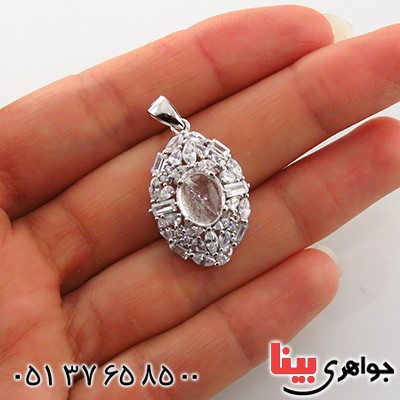 گردنبند در نجف زنانه رودیوم مدل دلارا _کد:13560 گردنبند در نجف زنانه رودیوم مدل دلارا _کد:13560