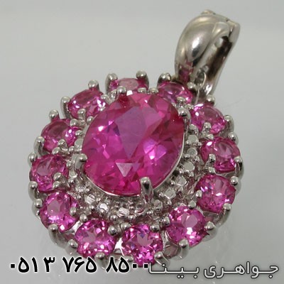 گردنبند توپاز صورتی