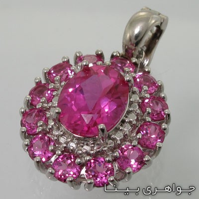 گردنبند توپاز صورتی