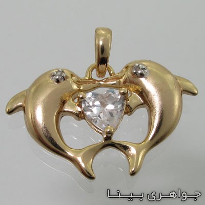 گردنبند کوارتز  طرح دلفین