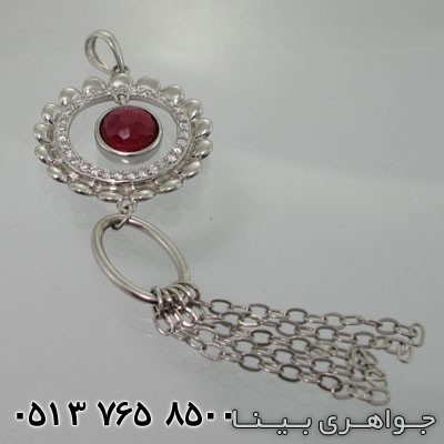 گردنبند یاقوت سرخ طرح آبشار