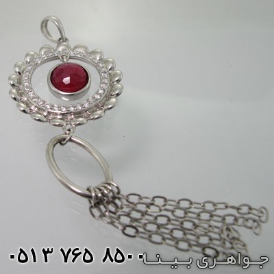 گردنبند یاقوت سرخ طرح آبشار