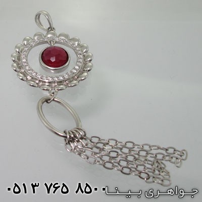 گردنبند یاقوت سرخ طرح آبشار