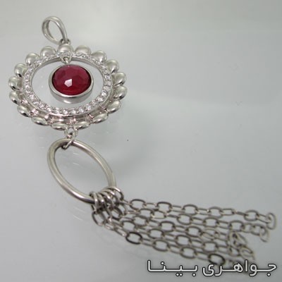 گردنبند یاقوت سرخ طرح آبشار
