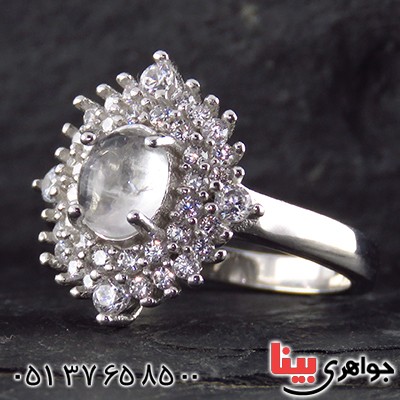 انگشتر در نجف زنانه رودیوم مدل هیوا _کد:13586