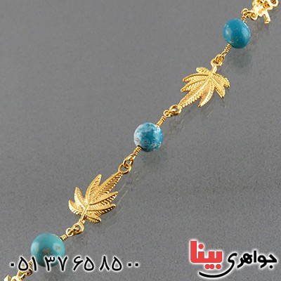 دستبند فیروزه شجری زنانه مدل گلسا _کد:13602 دستبند فیروزه شجری زنانه مدل گلسا _کد:13602