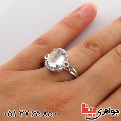 انگشتر در نجف زنانه رودیوم مدل نینا _کد:13609