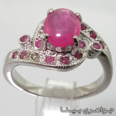انگشتر یاقوت سرخ چشمی
