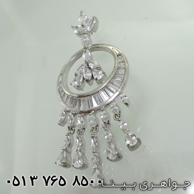 گردنبند کوارتز طرح ماه