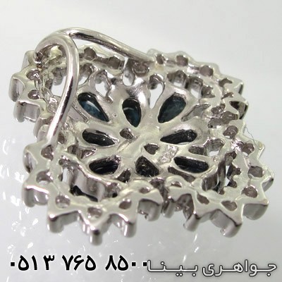 گردنبند یاقوت کبود لوزی گل