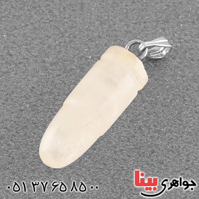 گردنبند کوارتز صورتی تراش گلوله _کد:13838
