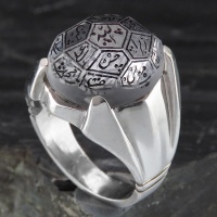 انگشتر در نجف مردانه درشت حکاکی چهارده معصوم