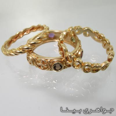 انگشتر چند جواهر سه حلقه