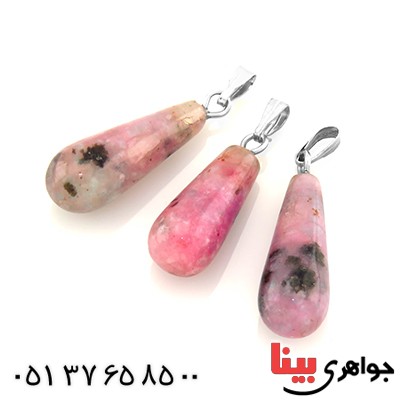 گردنبند رودونیت تراش اشکی