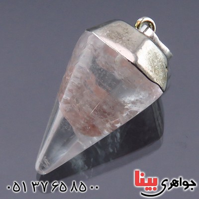 گردنبند کوارتز چاکرا سنگ درمانی مدل قندیل