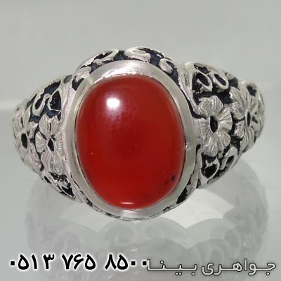 انگشتر عقیق یمنی قلم زنی شده انگشتر عقیق یمنی قلم زنی شده