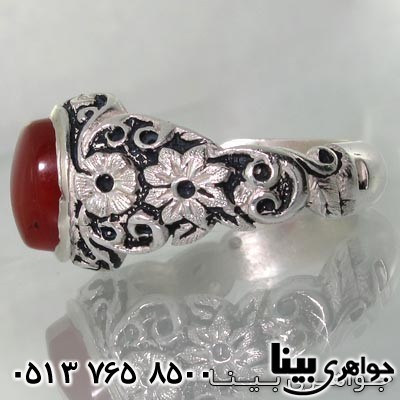 انگشتر عقیق یمنی قلم زنی شده