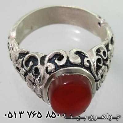 انگشتر عقیق یمنی قلم زنی شده انگشتر عقیق یمنی قلم زنی شده