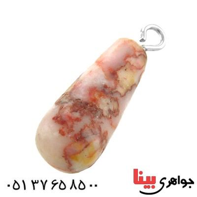 گردنبند رودونیت تراش اشکی