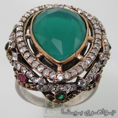 انگشتر جید عثمانی بادامی